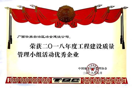 公司榮獲全國工程建設(shè)優(yōu)秀質(zhì)量管理小組活動多項榮譽(yù)
